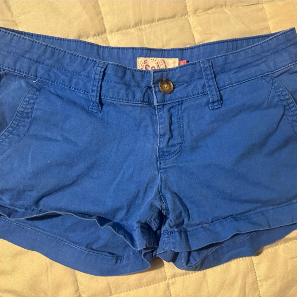SO bright blue Women's Blue Cargo Shorts